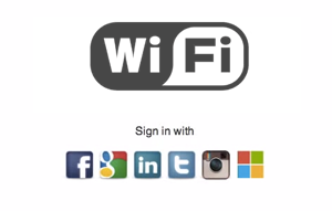 Wi-Fi splash page - social login