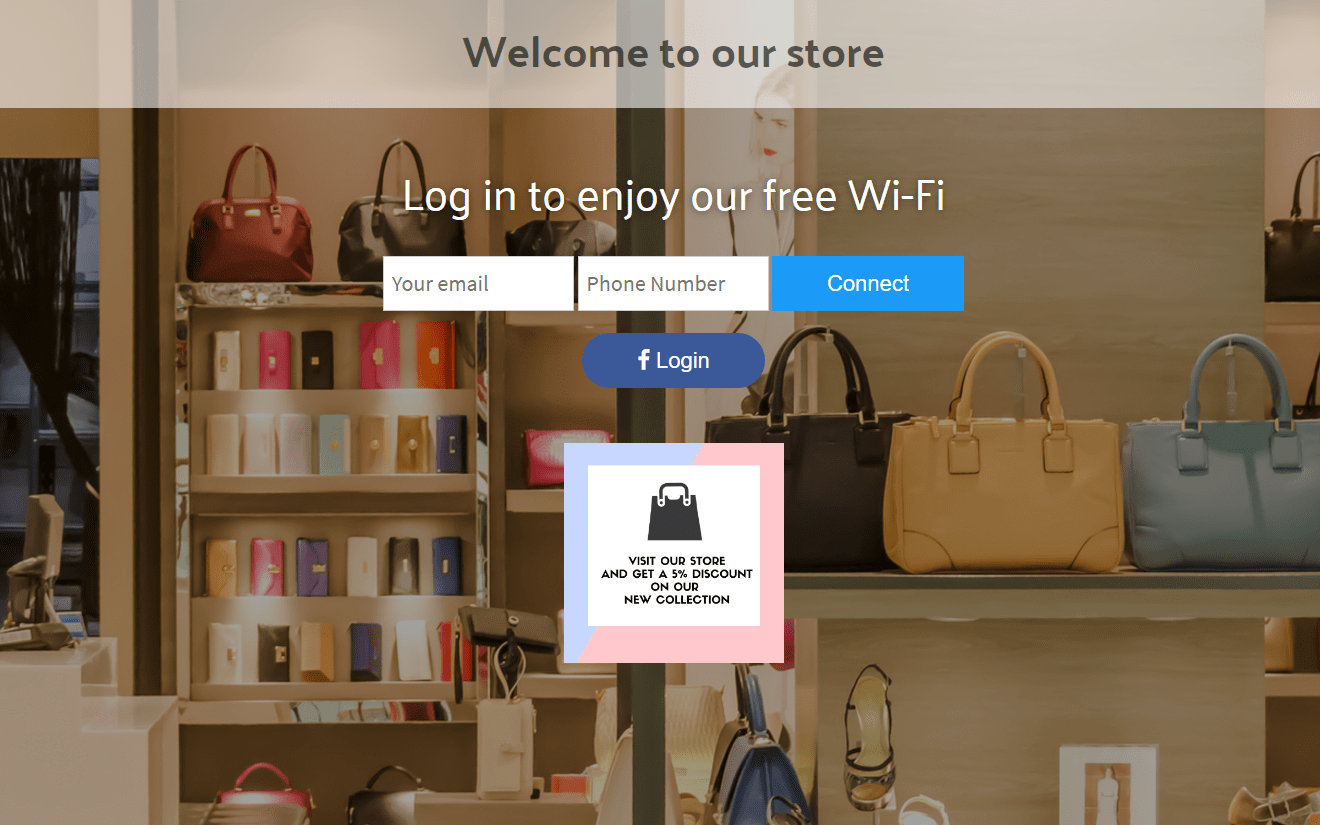 login page - shop