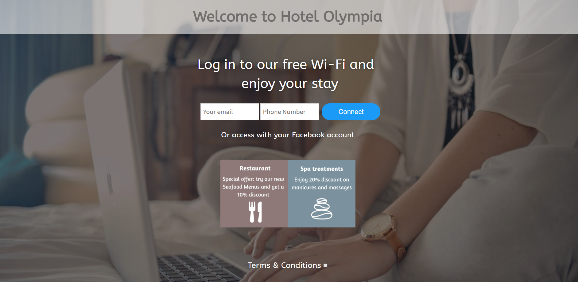 hotel login page