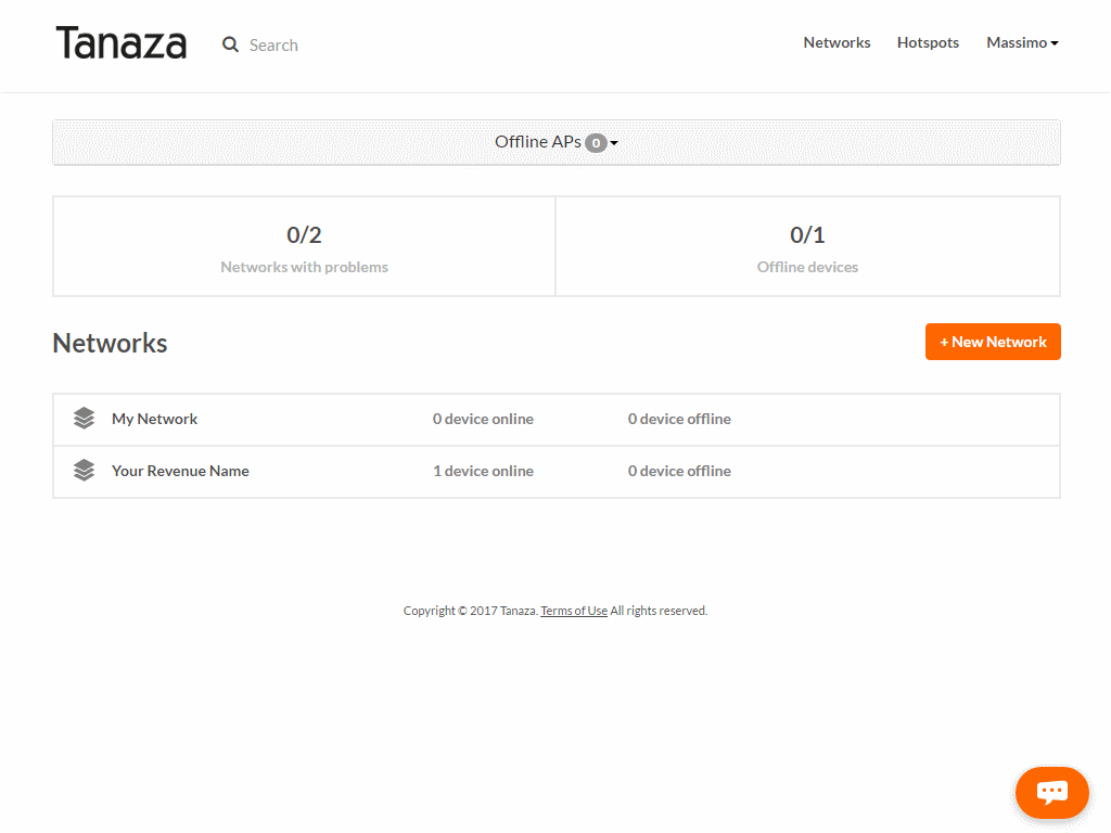 nuova rete WiFI con Tanaza