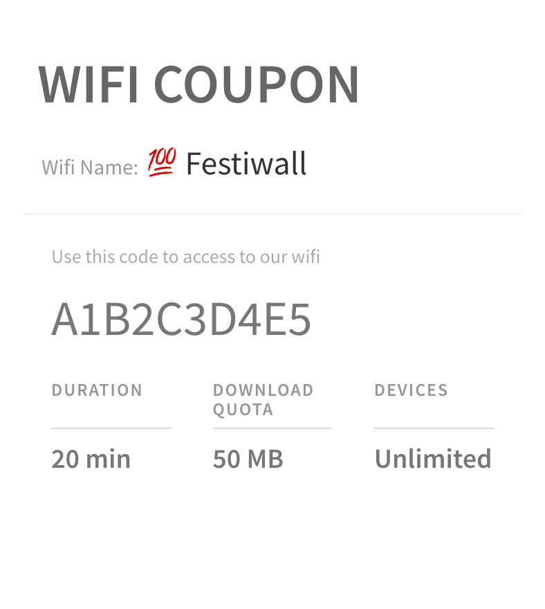 Paid WiFi Vouchers - Classic Hotspot